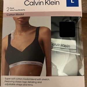 Calvin Klein Black and White Bralette 2 Pack